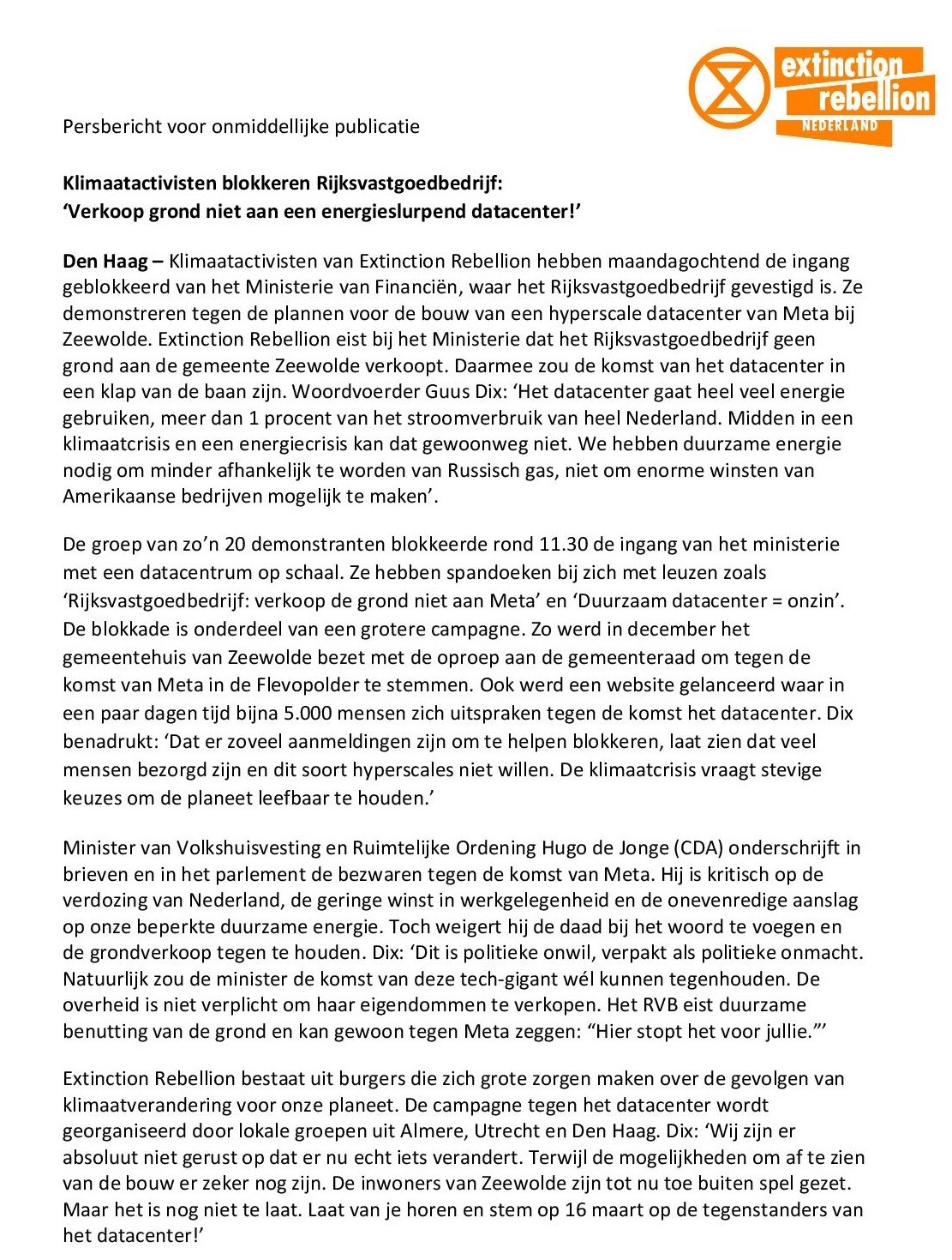 Extinction Rebellion Almere