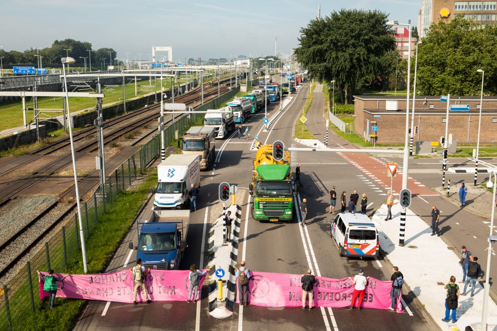 oil truck tankers blocked